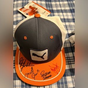 Rick Fowler, Phil Mickelson and others signed Puma hat with ticket